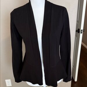 White House Black Market Black Open-Front Sweater